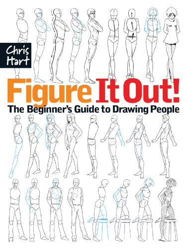 Book cover with multiple line drawings demonstrating human figure poses.