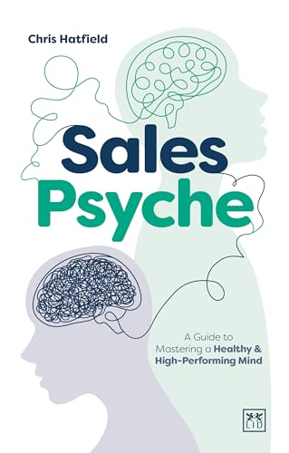 Book cover with two profile silhouettes containing tangled brain lines and title Sales Psyche.