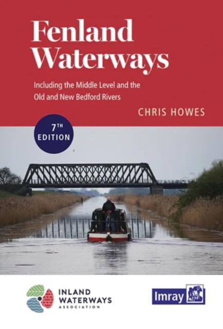 Book cover: “Fenland Waterways” depicts a boat on a canal under a bridge.