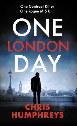 Book cover: man in coat overlooking London landmarks, dark and moody.