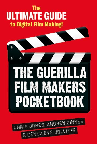 Red book cover with a black and white clapperboard and white text.