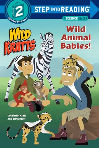Book cover featuring cartoon characters with baby zebra, cheetah, and orangutan.