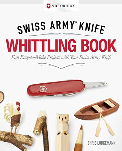 Book cover showing a Swiss Army knife and various hand-carved wooden figures.