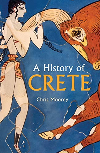 Book cover depicting a Minoan bull-leaping fresco with the title A History of Crete.