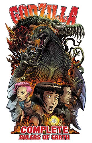 Godzilla and other monsters dominate the cover of this graphic novel.