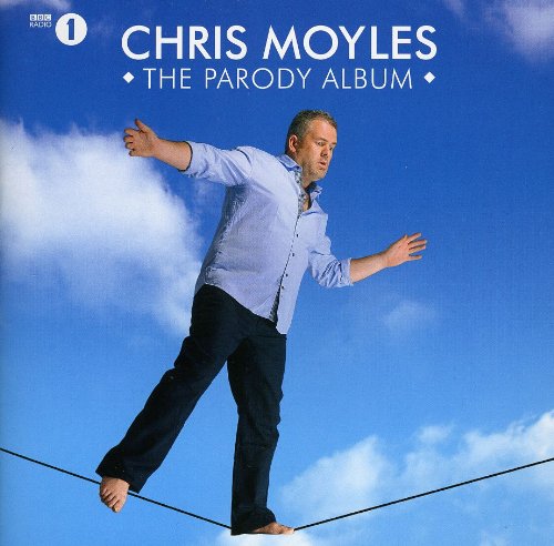 Chris Moyles album cover: man balancing on a tightrope against blue sky.