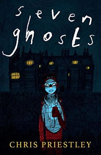 Book cover: ghostly figure stands before a large, dark manor house.