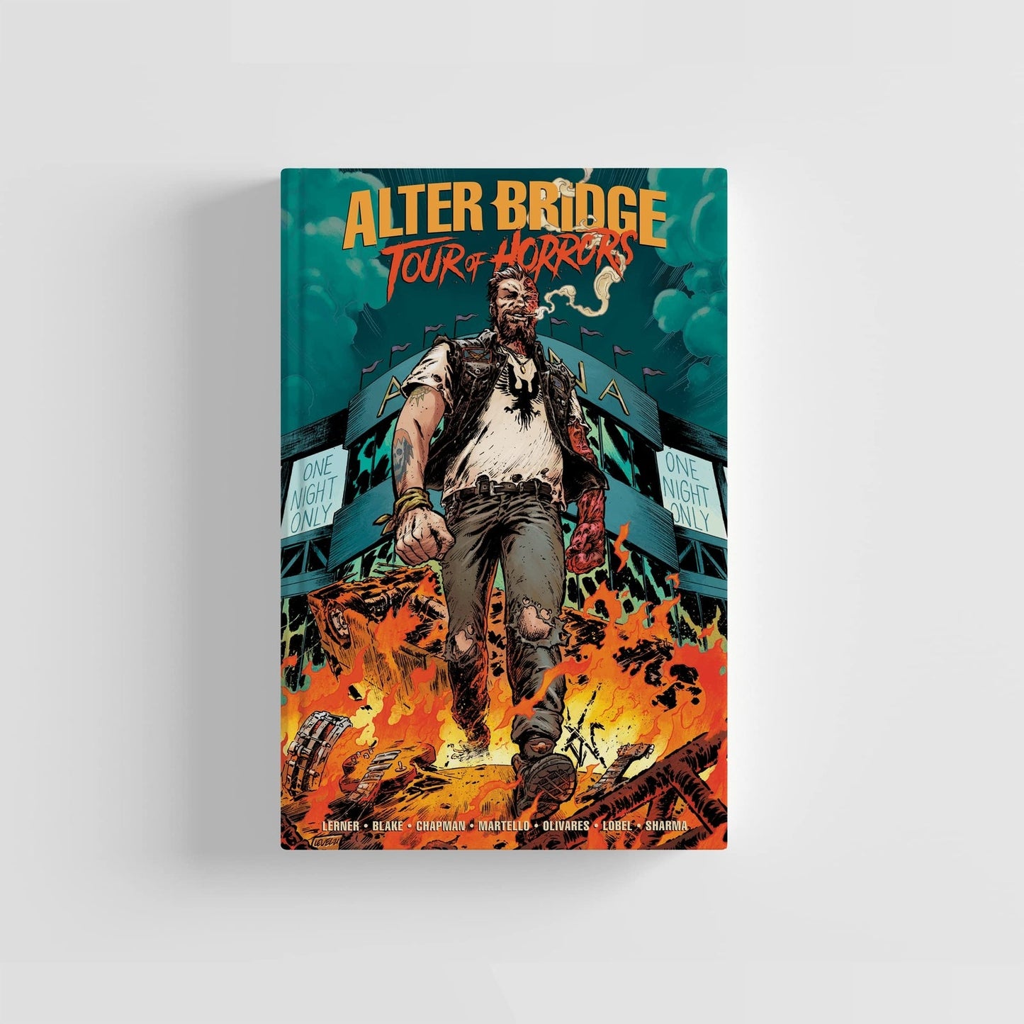 Alter Bridge "Tour of Horrors" deluxe edition book cover with zombie illustration.