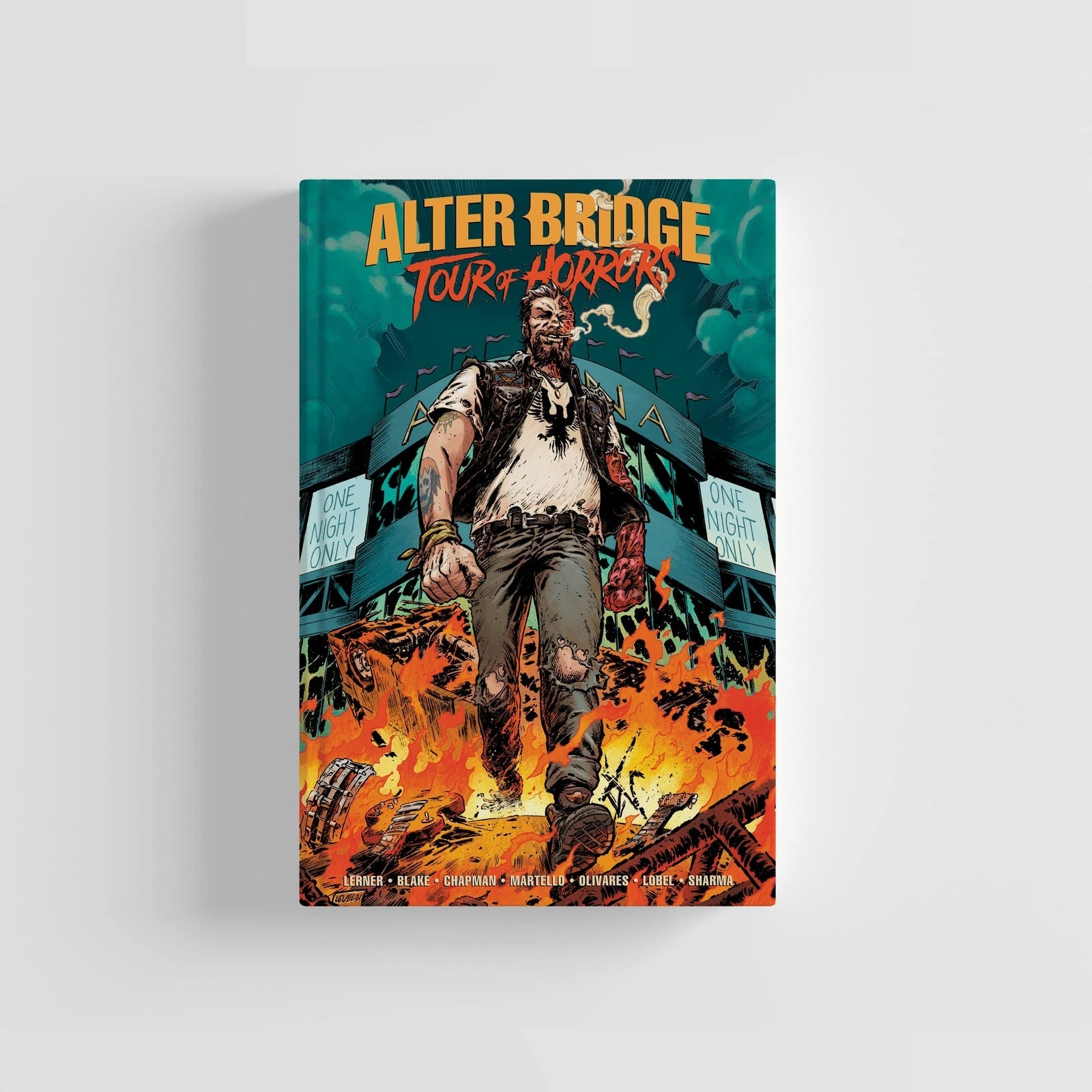 Alter Bridge "Tour of Horrors" deluxe edition book cover with zombie illustration.