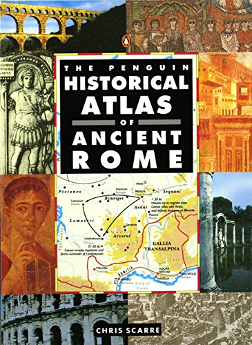 Book cover: “The Penguin Historical Atlas of Ancient Rome” with Roman imagery.
