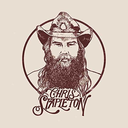 Sketch of Chris Stapleton in a cowboy hat, with his name below.