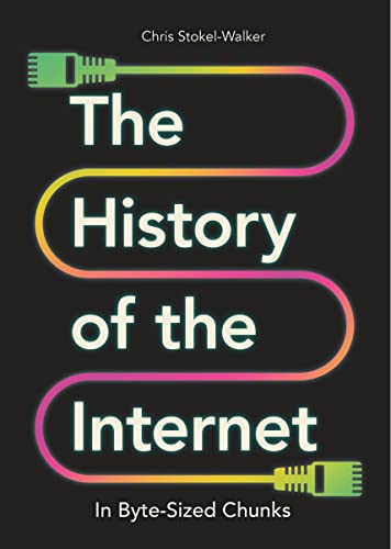 Book cover: "The History of the Internet" with colorful cable illustration.