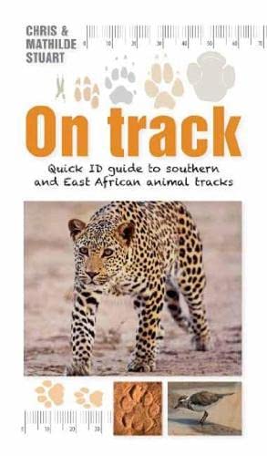 Book cover featuring animal tracks and a leopard’s face.