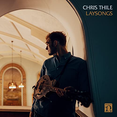 Chris Thile album cover: man with mandolin in arched doorway.