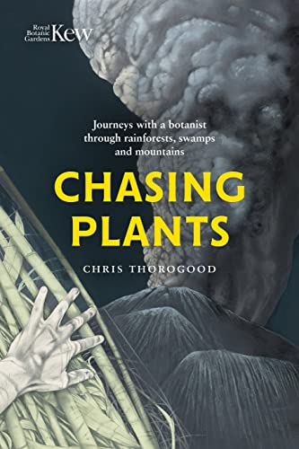 Book cover: “Chasing Plants” with botanical imagery and a hand.