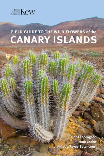 Book cover: "Field Guide to the Wild Flowers of the Canary Islands" with cacti.