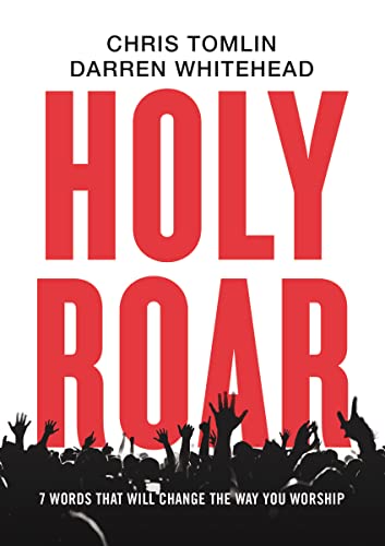 Book cover with large red text "HOLY ROAR" and silhouetted raised hands.