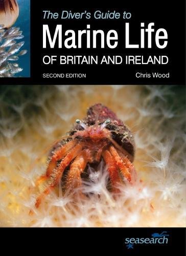 Book cover showing a hermit crab on soft coral with title Marine Life text.