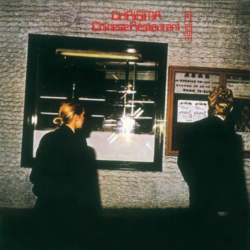 Vinyl album cover for “Chrisma - Chinese Restaurant” with figures near a window.