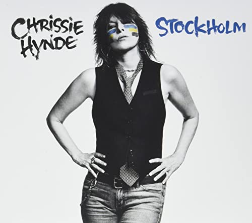 Black and white album cover featuring Chrissie Hynde with face paint.