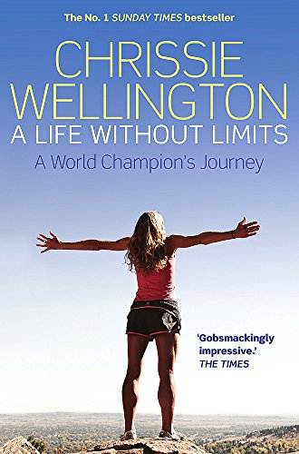Book cover featuring Chrissie Wellington, a female athlete with arms outstretched.