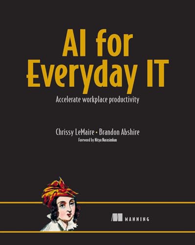 Book cover: “AI for Everyday IT” with portrait and publisher logo.