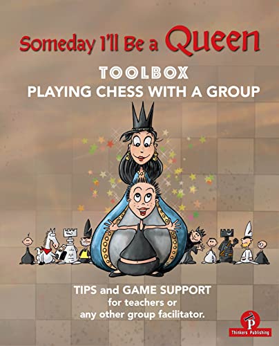 Chess toolbox cover with cartoon queen and children playing chess.
