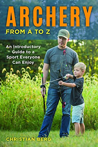 Book cover: man teaching a young boy how to hold a bow.