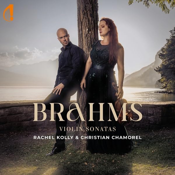 CD cover featuring a man and woman with a violin, Brahms text.