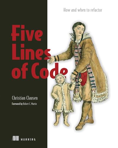 Book cover: "Five Lines of Code" with illustration of two figures.