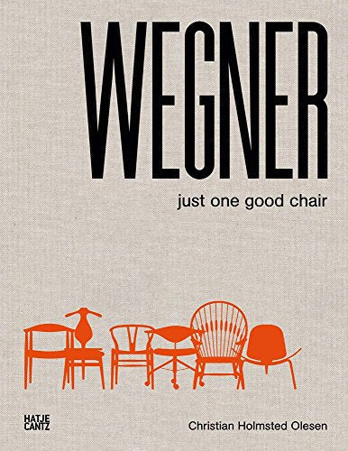 Book cover for "Hans J. Wegner: Just One Good Chair" with chair silhouettes.
