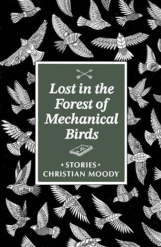 Book cover with illustrated mechanical birds surrounding green title text.