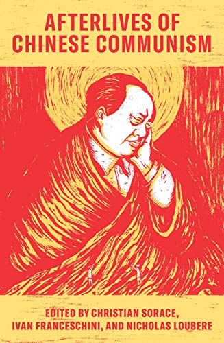 Book cover: red illustration of a pensive man with a halo.