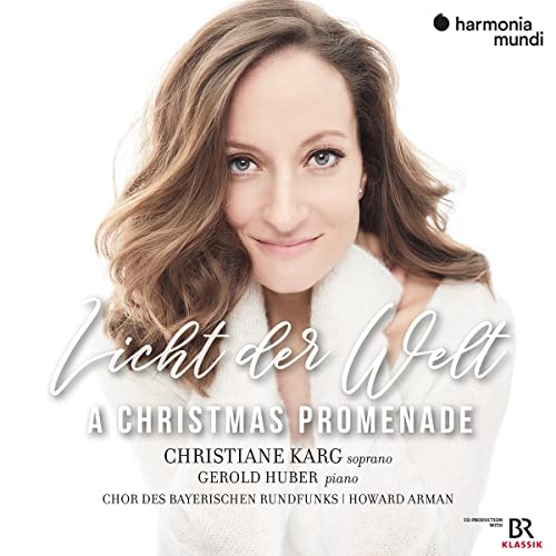 CD cover featuring soprano Christiane Karg in a white sweater.