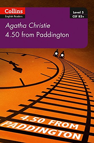 Book cover for Agatha Christie's 4.50 from Paddington featuring train tracks on a clock face.