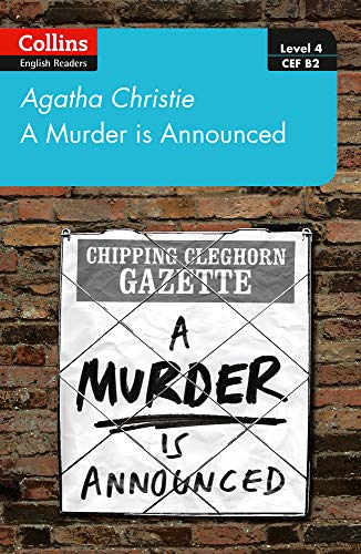 Book cover: "A Murder is Announced" with a newspaper headline image.