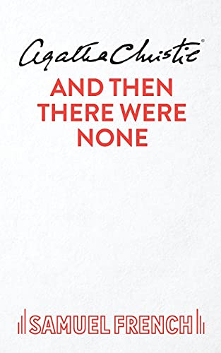 Red and white cover of "And Then There Were None" play script.