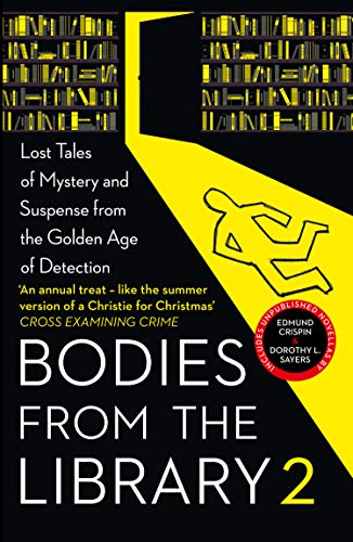 Book cover: "Bodies from the Library 2" with a shadowy figure and yellow diagonal.