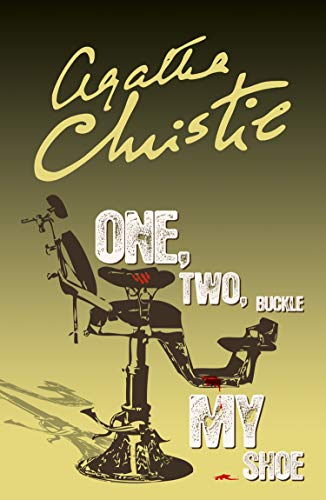 Agatha Christie book cover: shoes, a red stain, and stylized text.