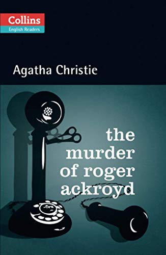 Book cover for The Murder of Roger Ackroyd featuring a vintage telephone illustration.