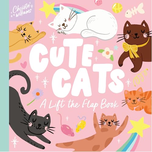 Colourful illustrations of cats behind flaps for children to lift and explore.