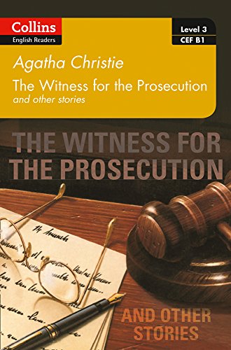 Book cover: Agatha Christie’s “The Witness for the Prosecution” with legal imagery.