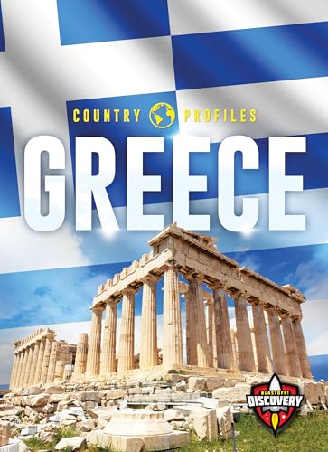 Book cover for "Greece" featuring the Parthenon and Greek flag.