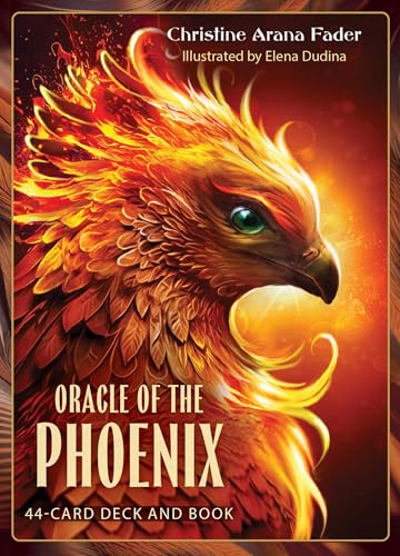 Phoenix head illustration with fiery plumage, title "Oracle of the Phoenix" below.