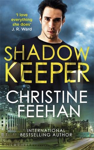 Book cover: “Shadow Keeper” by Christine Feehan, featuring a man’s face.