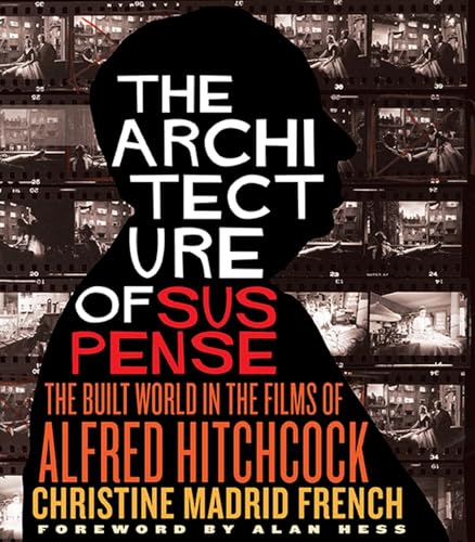 Book cover: "The Architecture of Suspense" with Hitchcock's silhouette.