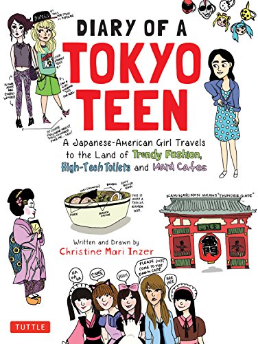 Book cover with colorful illustrations of Japanese culture and teenage girls.