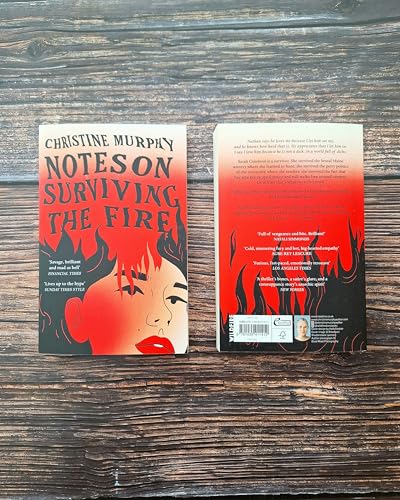Book cover with red and black illustration of a woman’s face and flames.