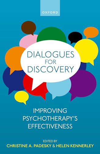 Book cover with colorful speech bubbles and title "Dialogues for Discovery".
