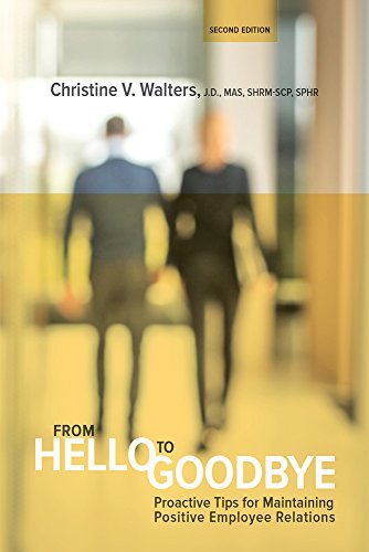 Book cover: "From Hello to Goodbye" about employee relations, second edition.